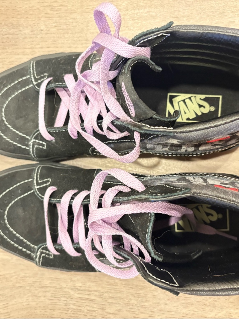 Vans Black and Gray High-Top Sneakers - Picture 6 of 7